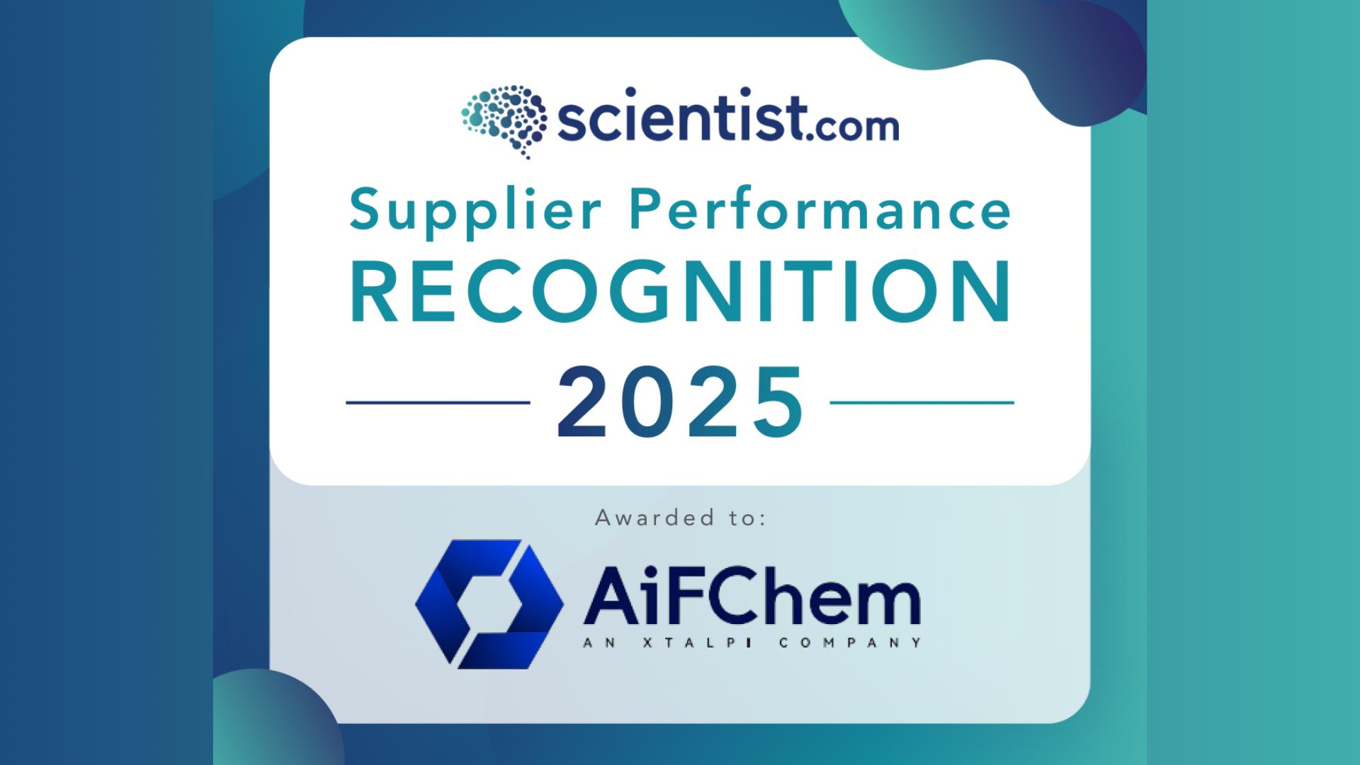 AiFChem Awarded Scientist.com's 2025 Supplier Performance Recognition Award