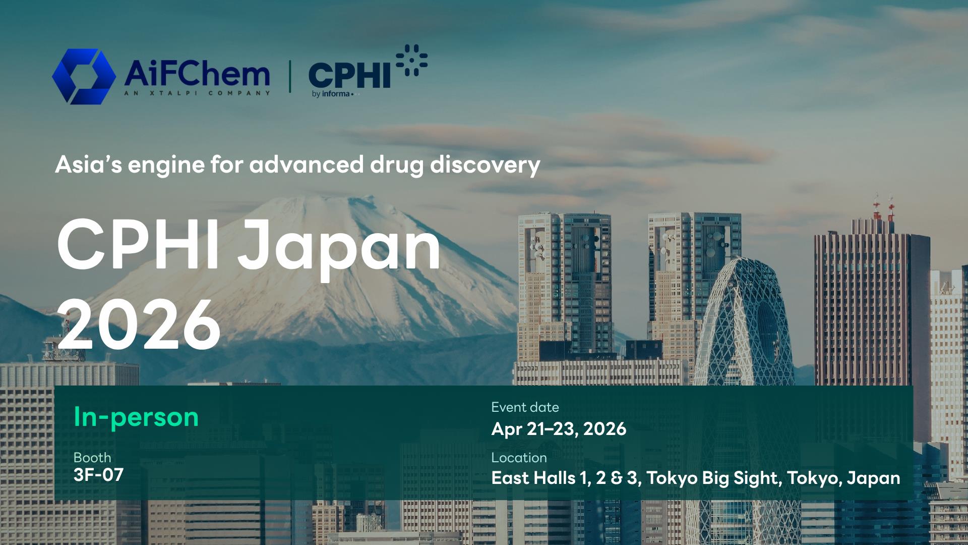 CPHI Japan  2026 | AiFChem at Booth 3F-07, Tokyo